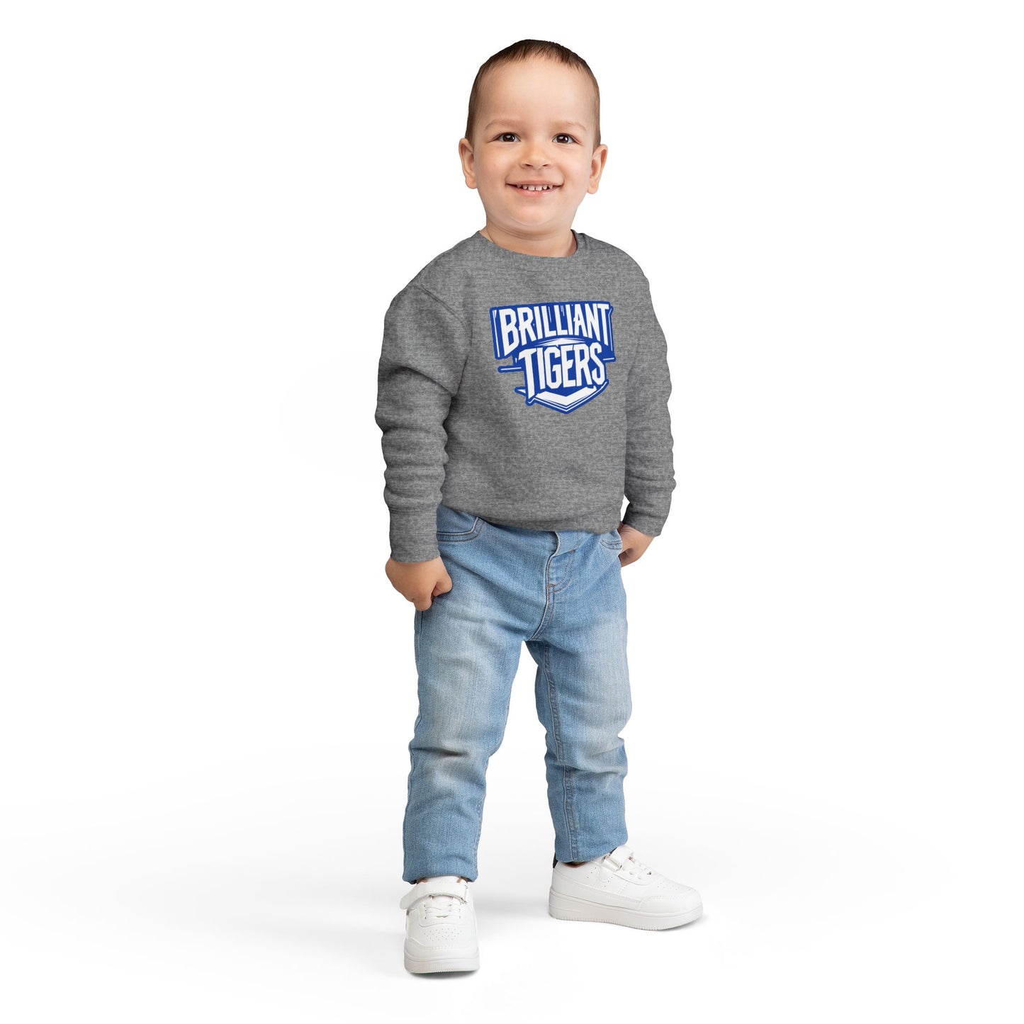 Toddler Crewneck Sweatshirt \ Brilliant Tigers \ BT2