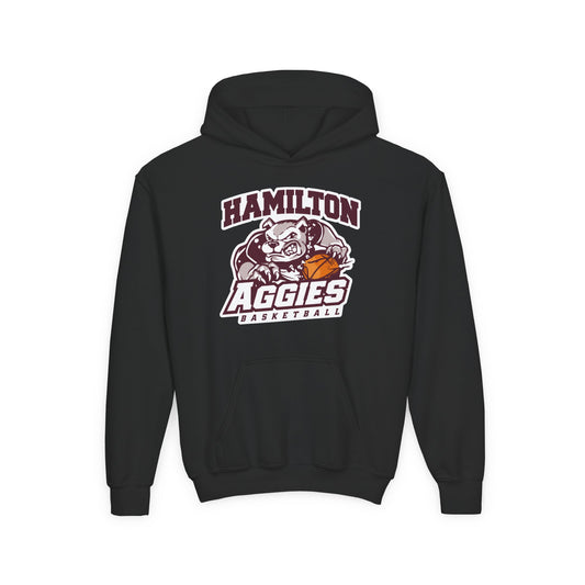 Youth Hoodie Sweatshirt \ Hamilton Aggies Basketball \ HABK1