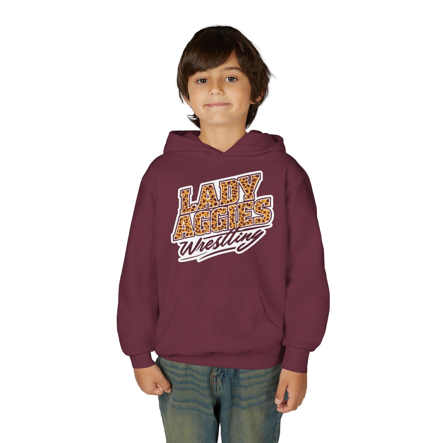 Youth Hoodie Sweatshirt \ Hamilton Aggies Wrestling \ HAWG3