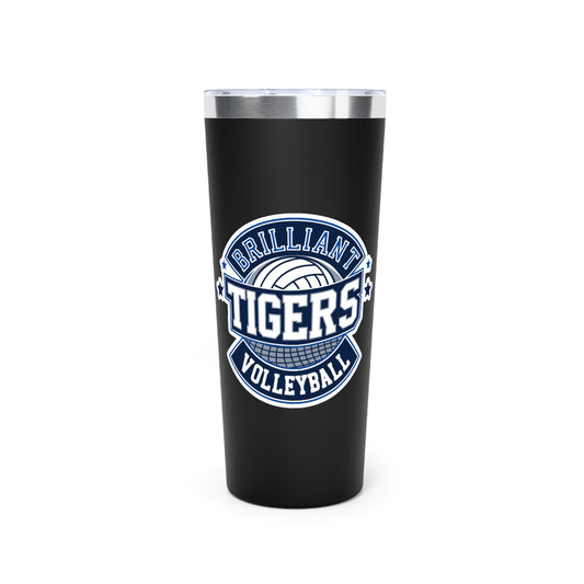 22oz Copper Insulated Tumbler \ Brilliant Tigers Volleyball \ BTV1