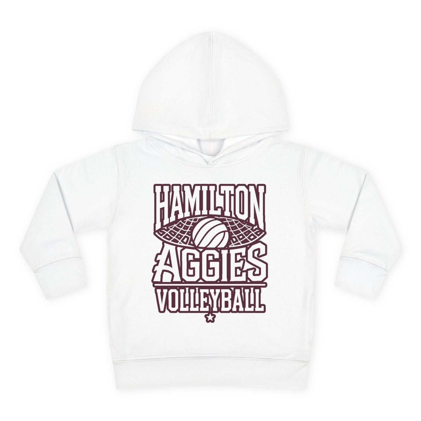 Toddler Hoodie Sweatshirt \ Hamilton Aggies Volleyball \ HAV2
