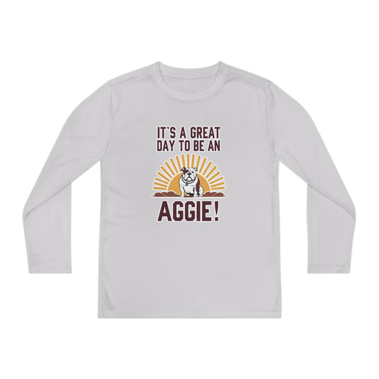Youth Long Sleeve Tee \ It's a Great Day to be an Aggie! \ GDA4