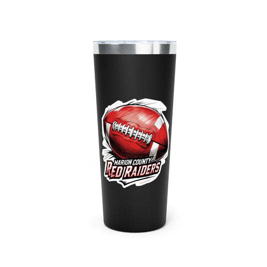 22oz Copper Insulated Tumbler \ Marion County Red Raiders Football \ MCF1
