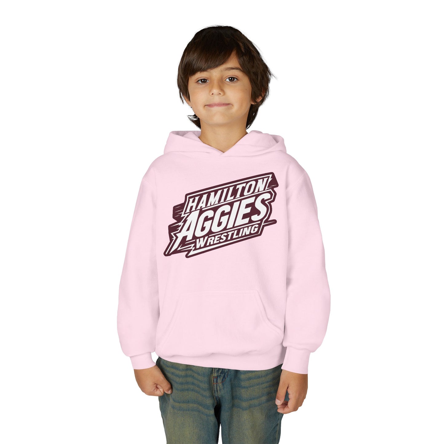 Youth Hoodie Sweatshirt \ Hamilton Aggies Wrestling \ HAW1