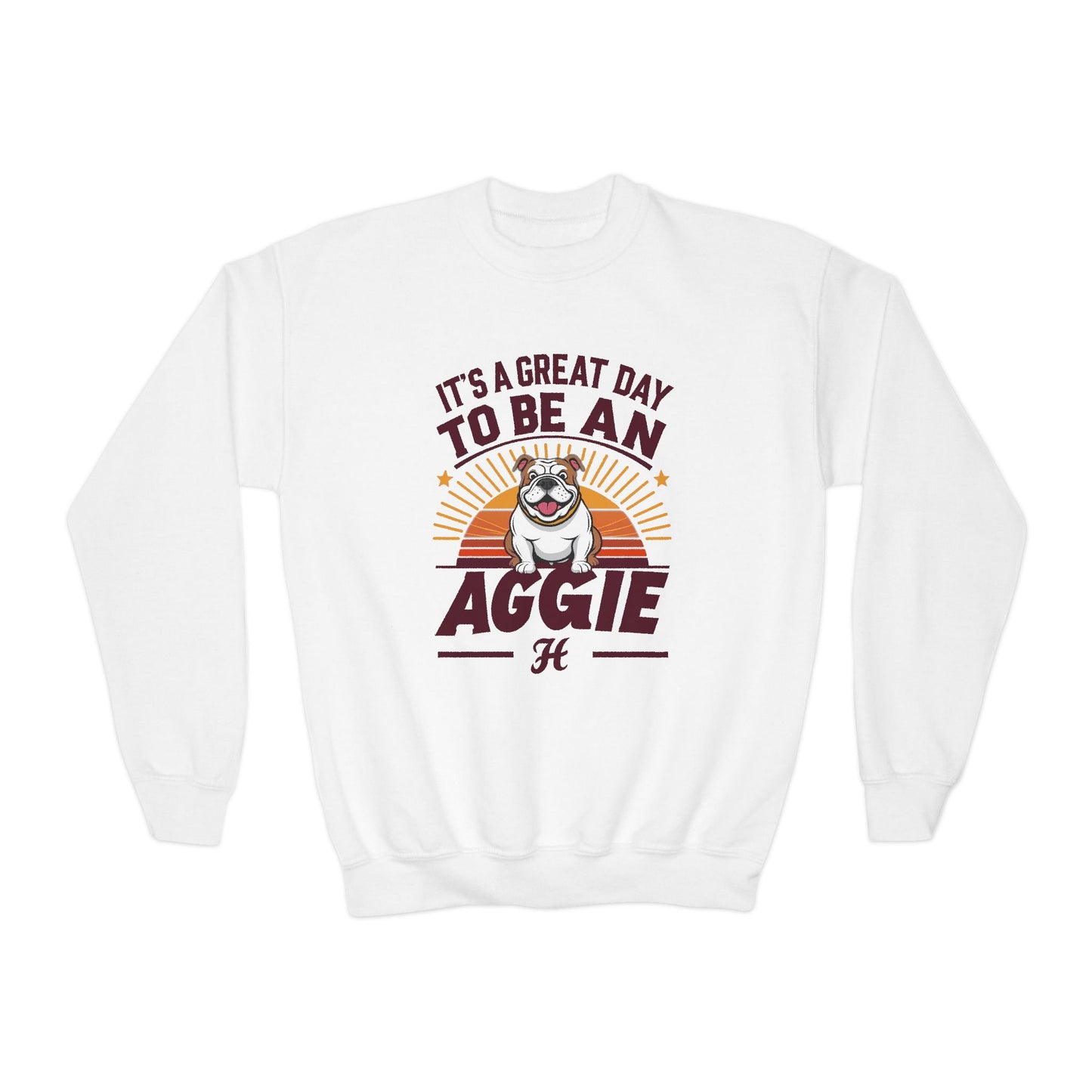 Youth Crewneck Sweatshirt \ It's a Great Day to be an Aggie! \ GDA2