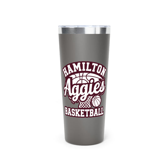 22oz Copper Insulated Tumbler \ Hamilton Aggies Basketball \ HABKG1
