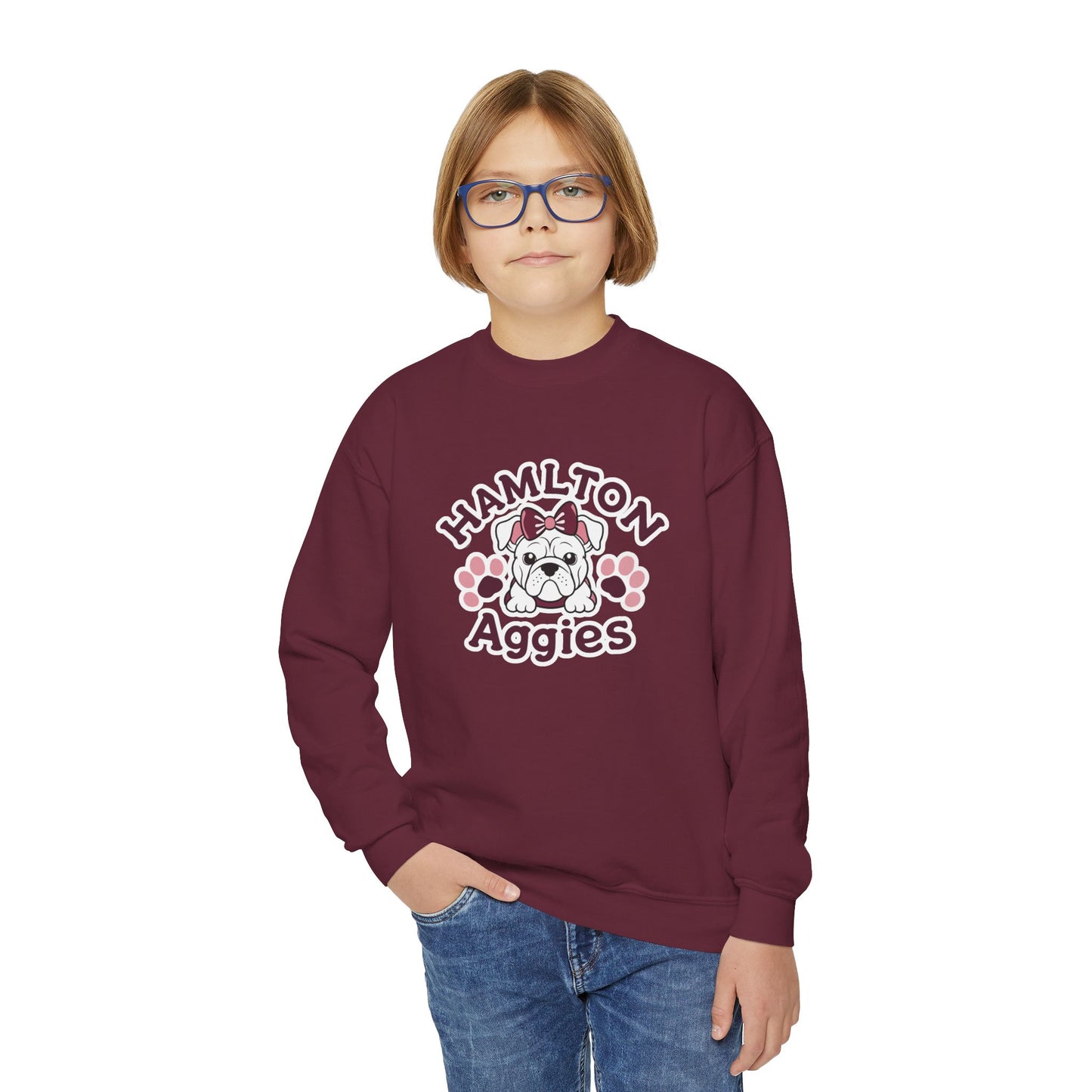 Youth Crewneck Sweatshirt \ Hamilton Aggies \ HAG3