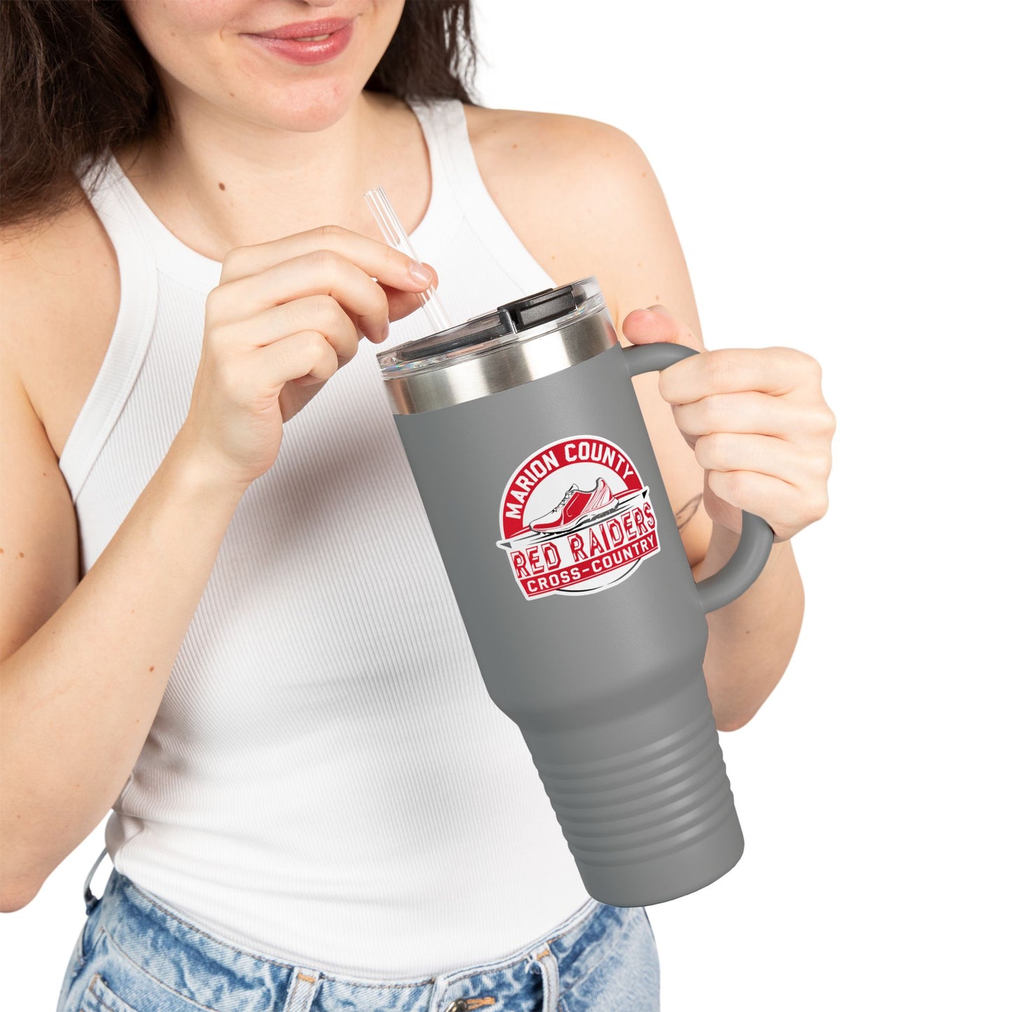 40oz Insulated Tumbler \ Marion County Red Raiders Cross-Country \ MCCC1