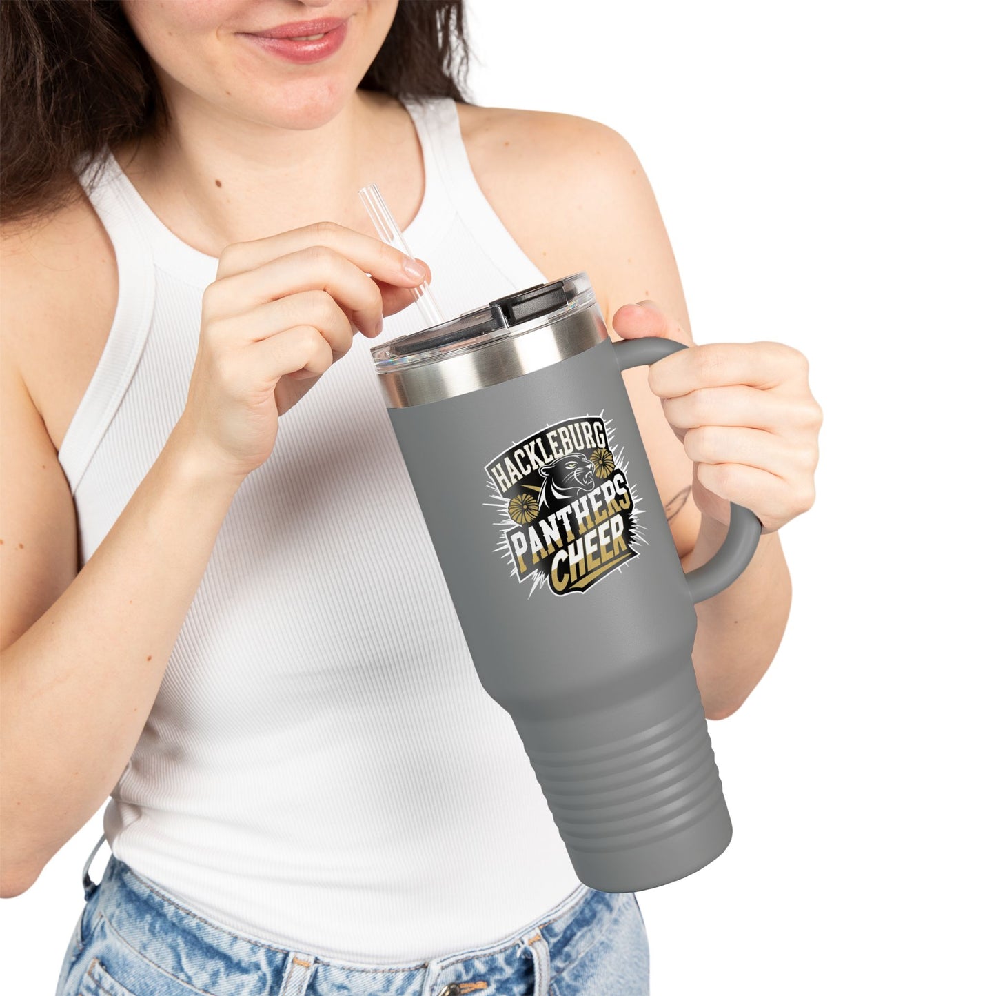 40oz Insulated Tumbler \ Hackleburg Panthers Cheer \ HPC1