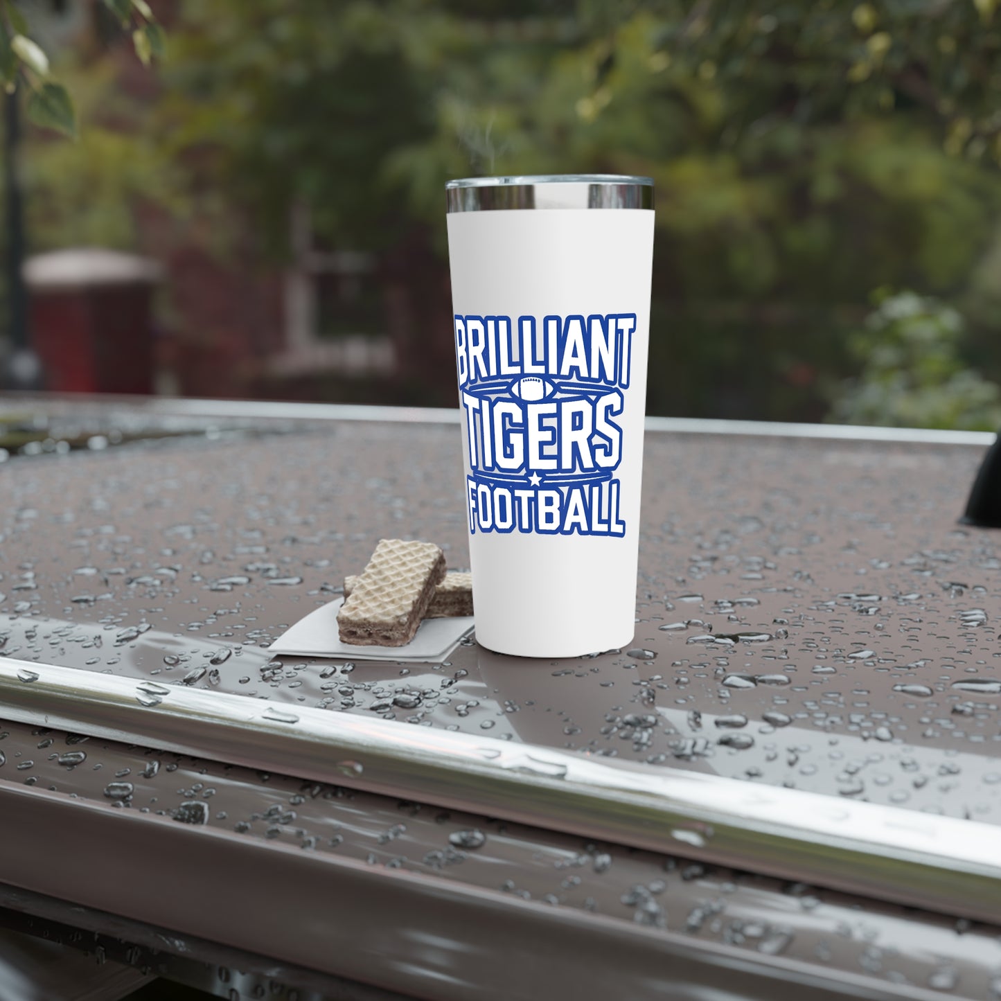 22oz Copper Insulated Tumbler \ Brilliant Tigers Football \ BTF1