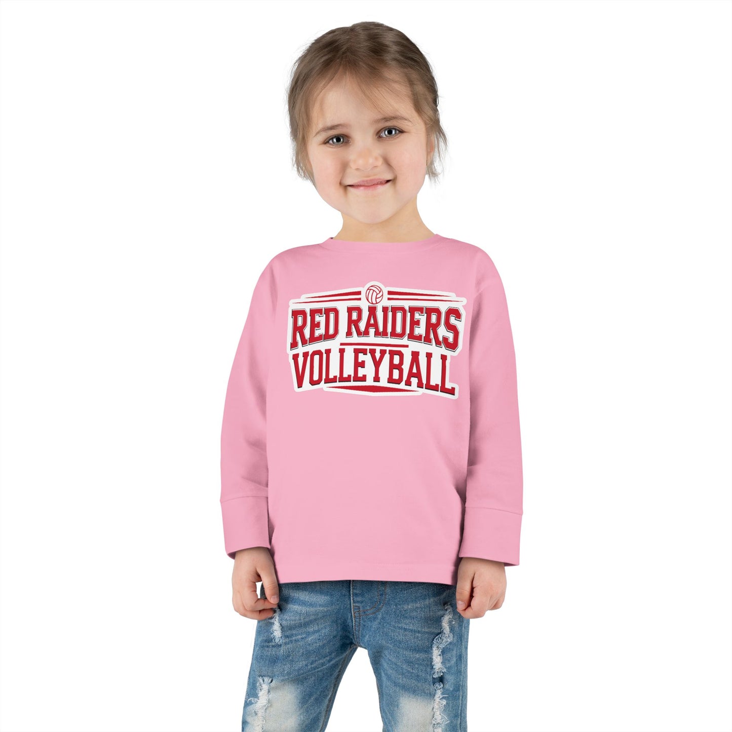 Toddler Long Sleeve Tee \ Marion County Red Raiders Volleyball \ MCV2