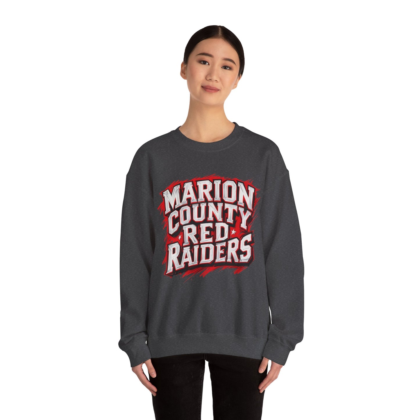 Adult Crewneck Sweatshirt \ Marion County Red Raiders \ MC1