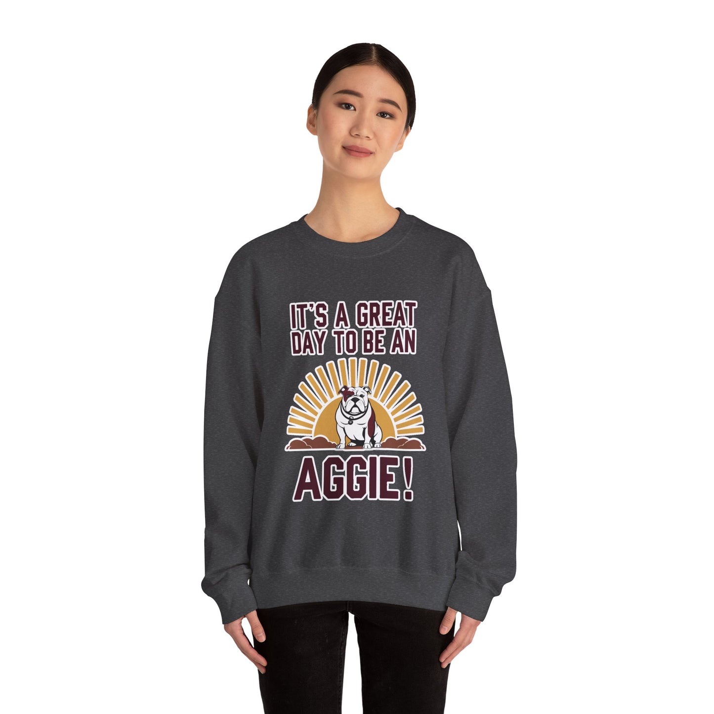 Adult Crewneck Sweatshirt \ It's a Great Day to be a Aggie! \ GDA4