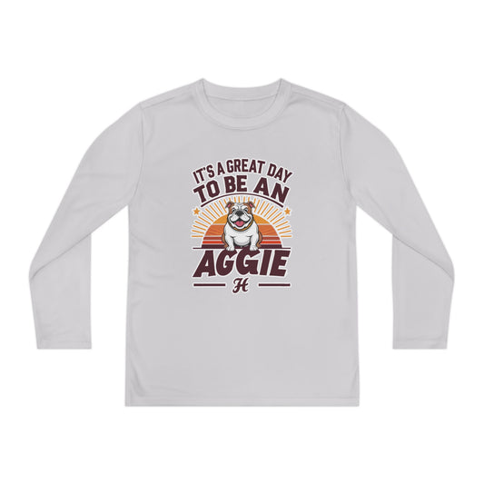 Youth Long Sleeve Tee \ It's a Great Day to Be an Aggie! \ GDA2