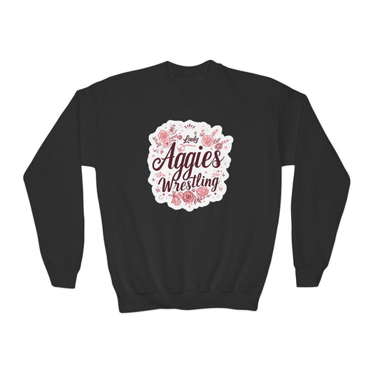Youth Crewneck Sweatshirt \ Hamilton Aggies Wrestling \ HAWG1