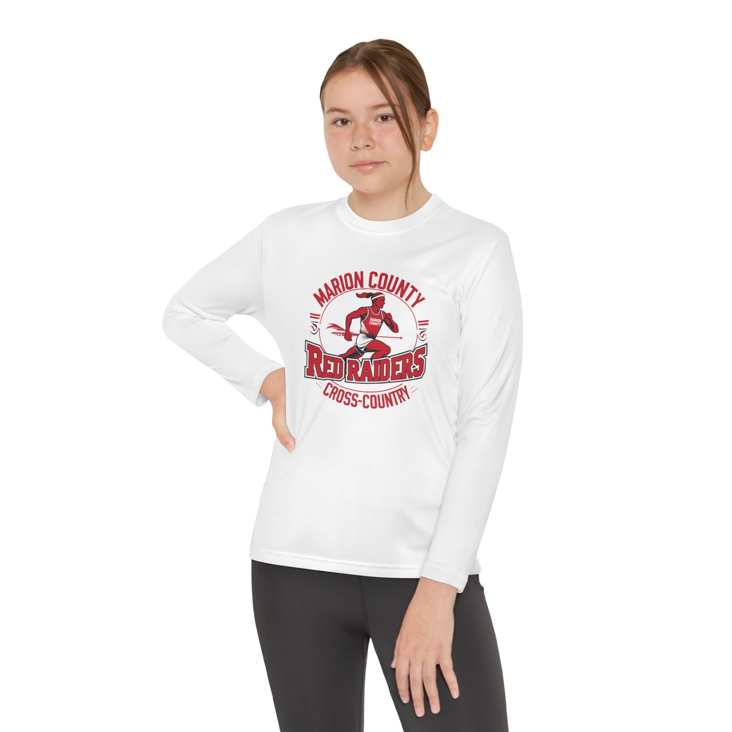 Youth Long Sleeve Tee \ Marion County Red Raiders Cross-Country \ MCCC2