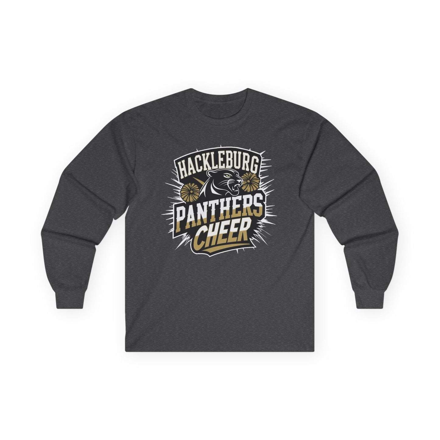 Adult Long Sleeve Tee \ Hackleburg Panthers Cheer \ HPC1