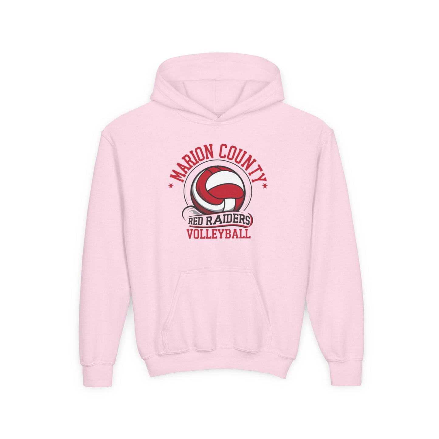 Youth Hoodie Sweatshirt \ Marion County Red Raiders Volleyball \ MCV1