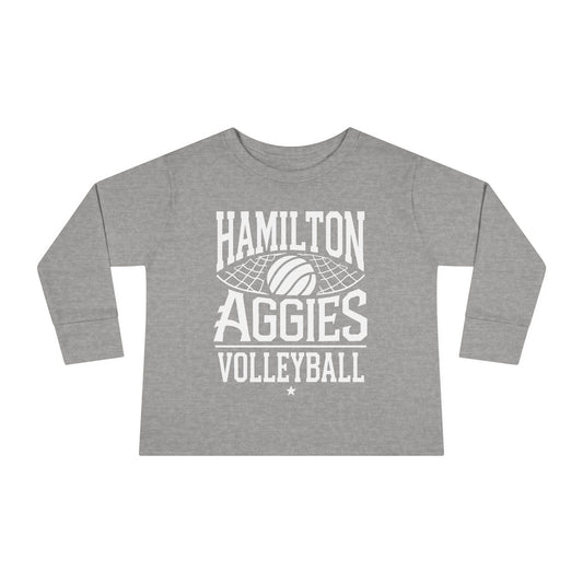 Toddler Long Sleeve Tee \ Hamilton Aggies Volleyball \ HAV2