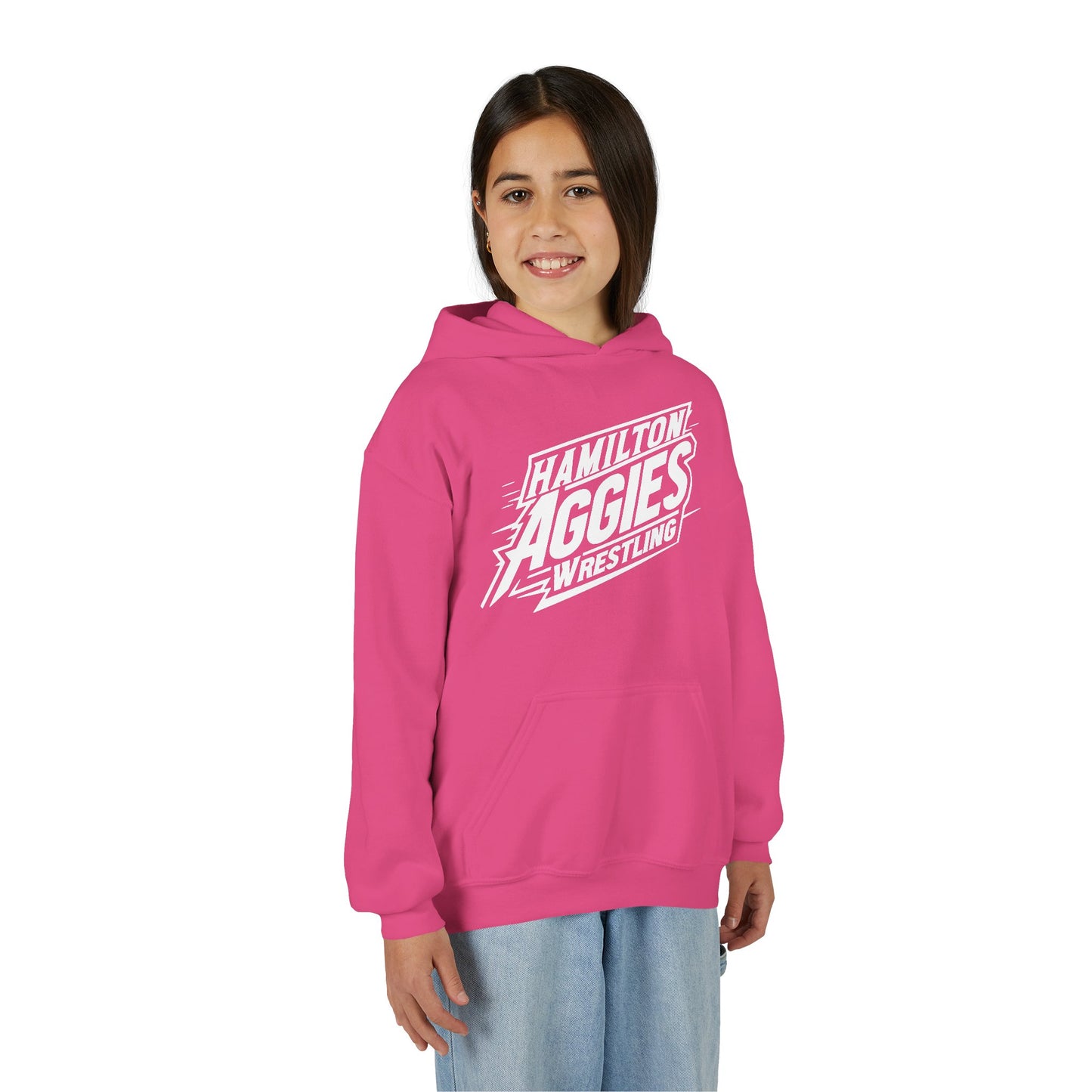 Youth Hoodie Sweatshirt \ Hamilton Aggies Wrestling \ HAW1