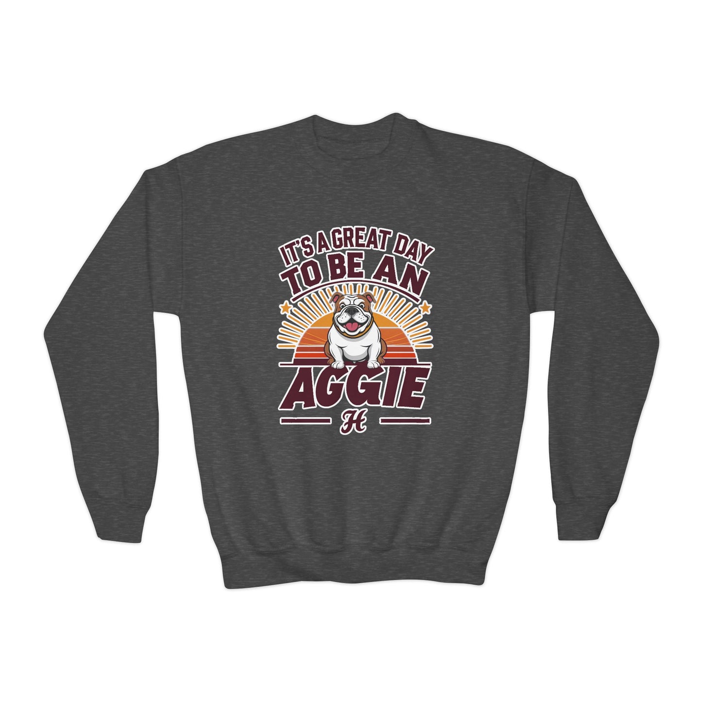 Youth Crewneck Sweatshirt \ It's a Great Day to be an Aggie! \ GDA2
