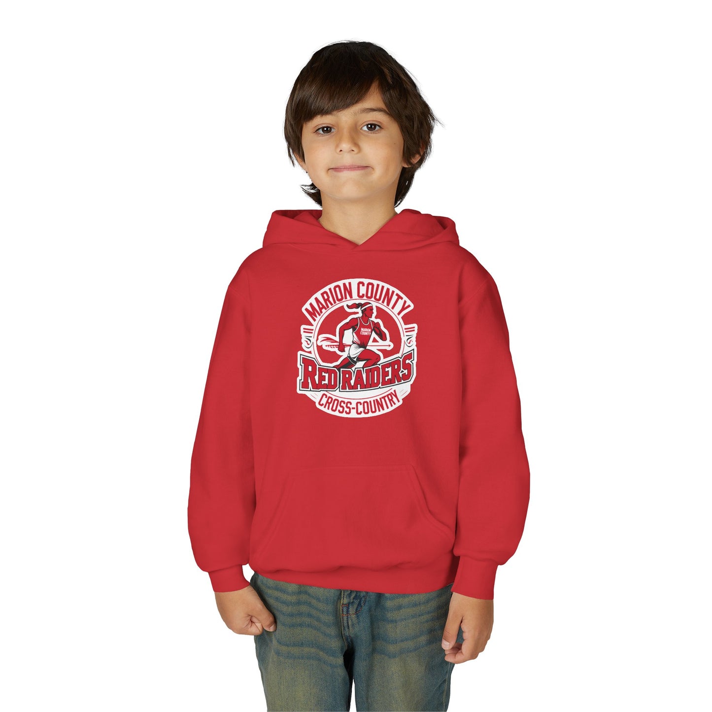 Youth Hoodie Sweatshirt \ Marion County Red Raiders Cross-Country \ MCCC2