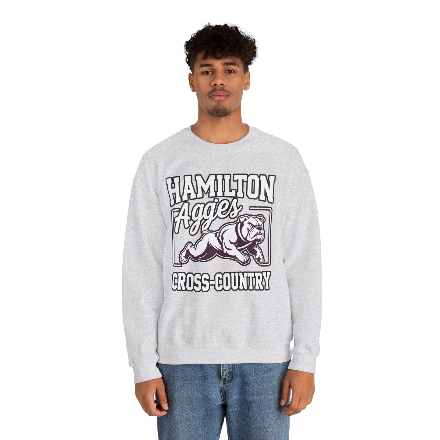 Adult Crewneck Sweatshirt \ Hamilton Aggies Cross-Country \ HCC2