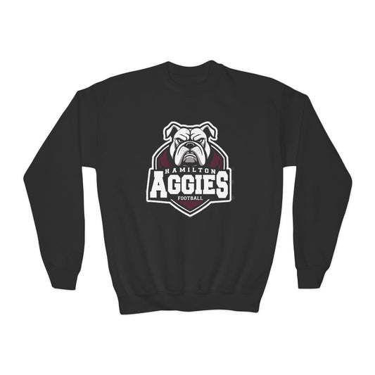 Youth Crewneck Sweatshirt \ Hamilton Aggies Football \ HAF2