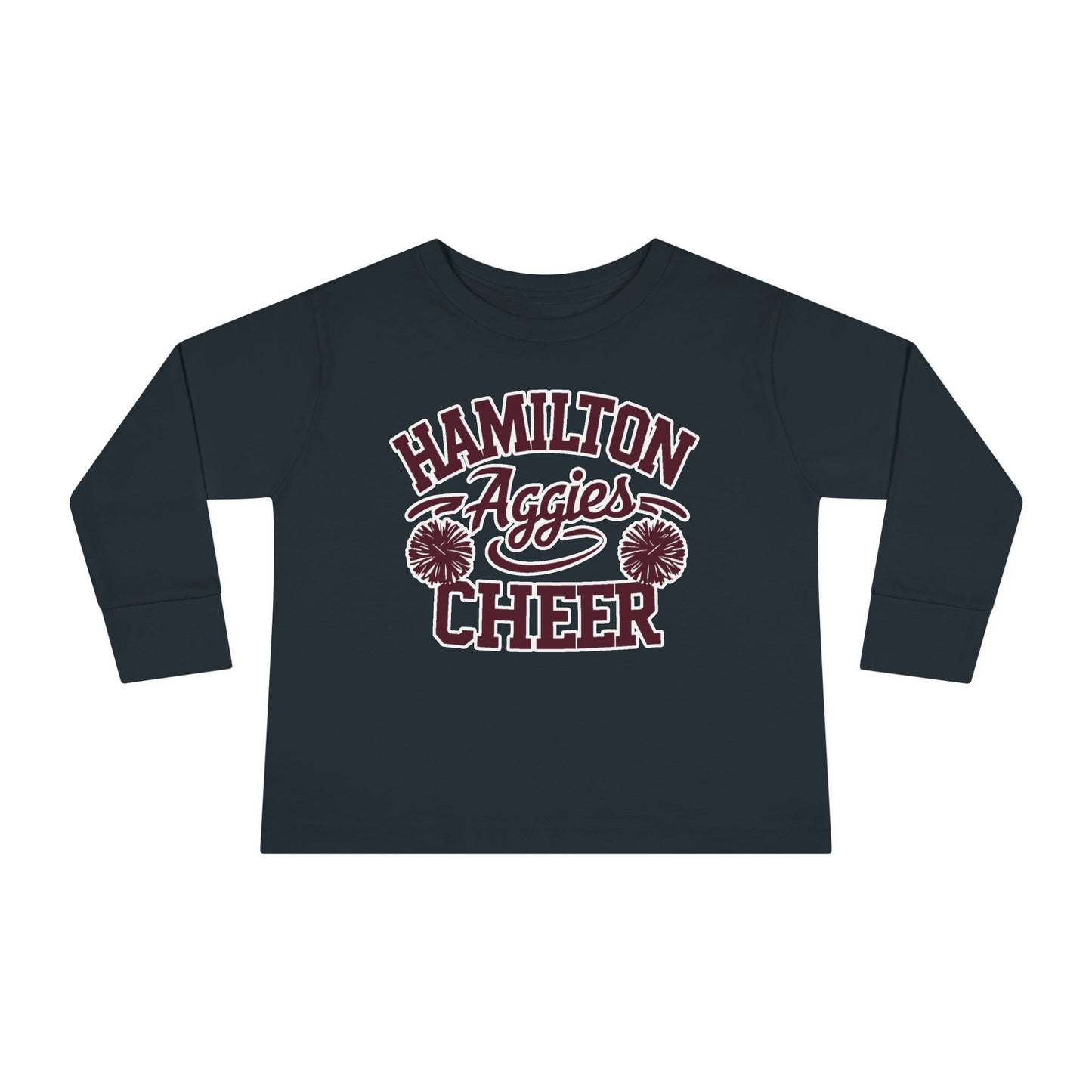 Toddler Long Sleeve Tee \ Hamilton Aggies Cheer \ Style HAC2