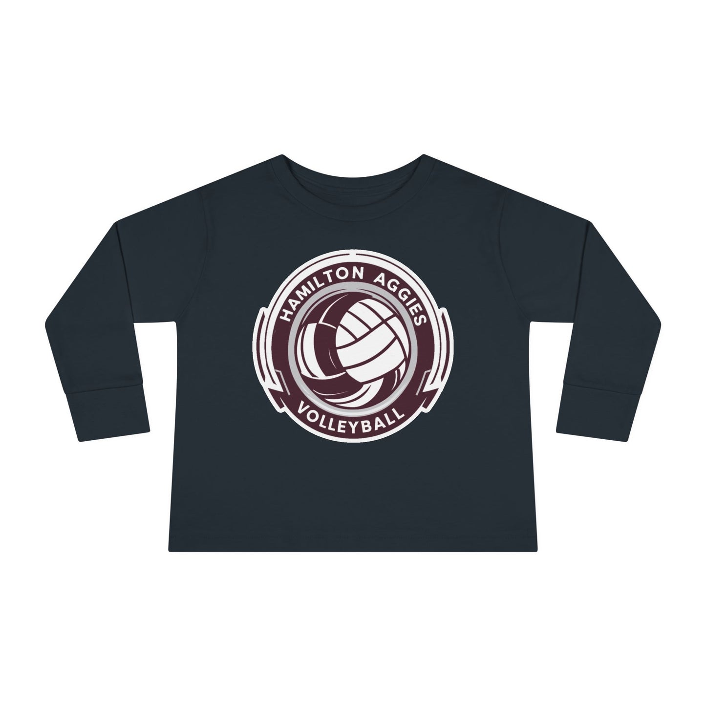 Toddler Long Sleeve Tee \ Hamilton Aggies Volleyball \ HAV1