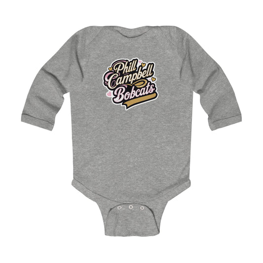 Long Sleeve Baby Bodysuit \ Phill Campbell Bobcats \ PCBG1