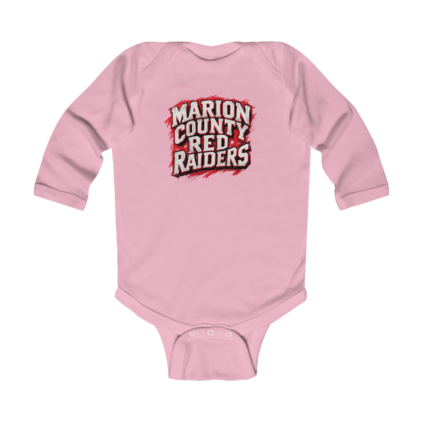 Long Sleeve Baby Bodysuit \ Marion County Red Raiders \ MC1