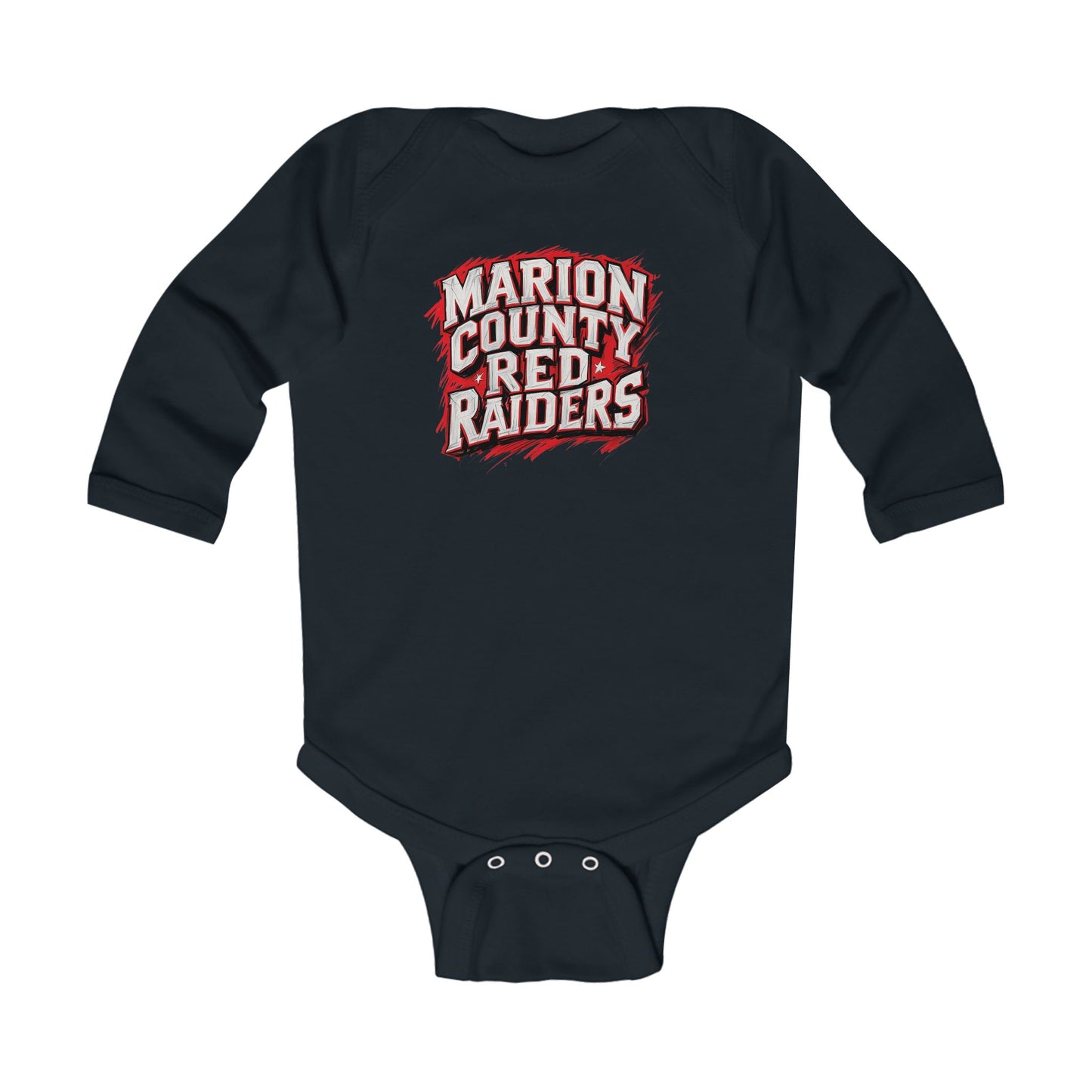 Long Sleeve Baby Bodysuit \ Marion County Red Raiders \ MC1