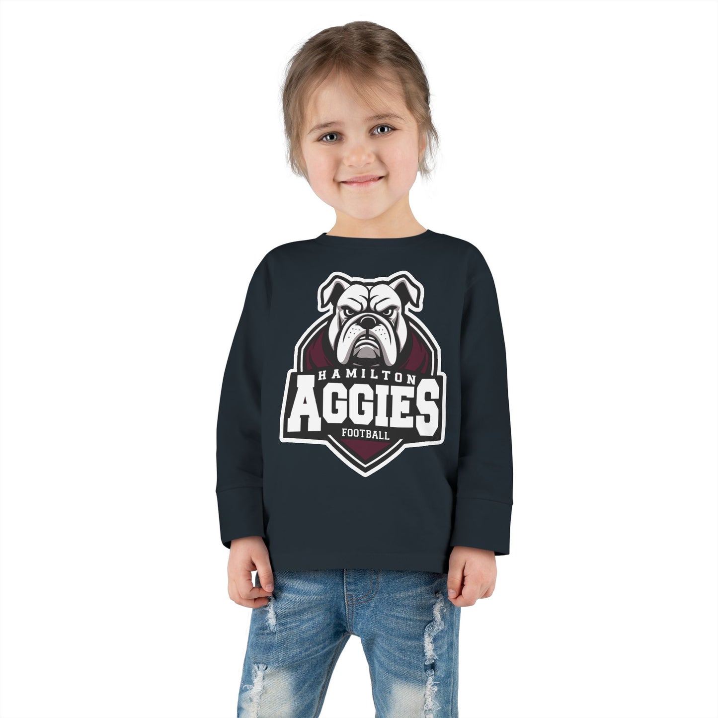 Toddler Long Sleeve Tee \ Hamilton Aggies Football \ HAF2