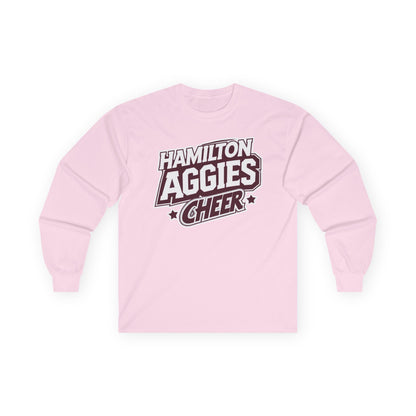 Adult Long Sleeve Tee \ Hamilton Aggies Cheer \ HAC1