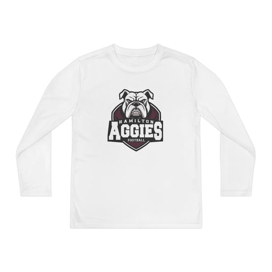 Youth Long Sleeve Tee \ Hamilton Aggies Football \ HAF2