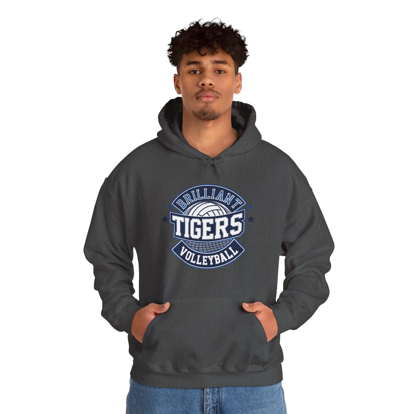 Adult Hoodie Sweatshirt \ Brilliant Tigers Volleyball \ BTV1