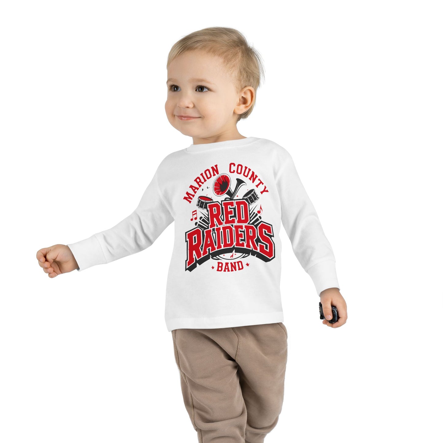 Toddler Long Sleeve Tee \ Marion County Red Raiders Band \ MCB2