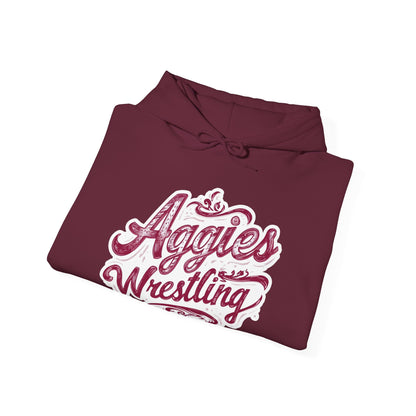 Adult Hoodie Sweatshirt \ Hamilton Aggies Wrestling \ HAWG2