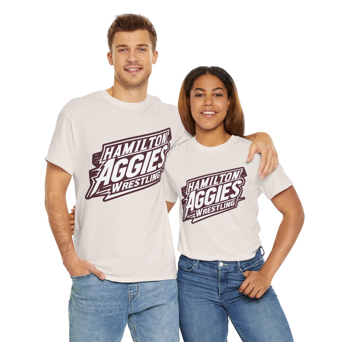 Adult Tee \ Hamilton Aggies Wrestling \ HAW1