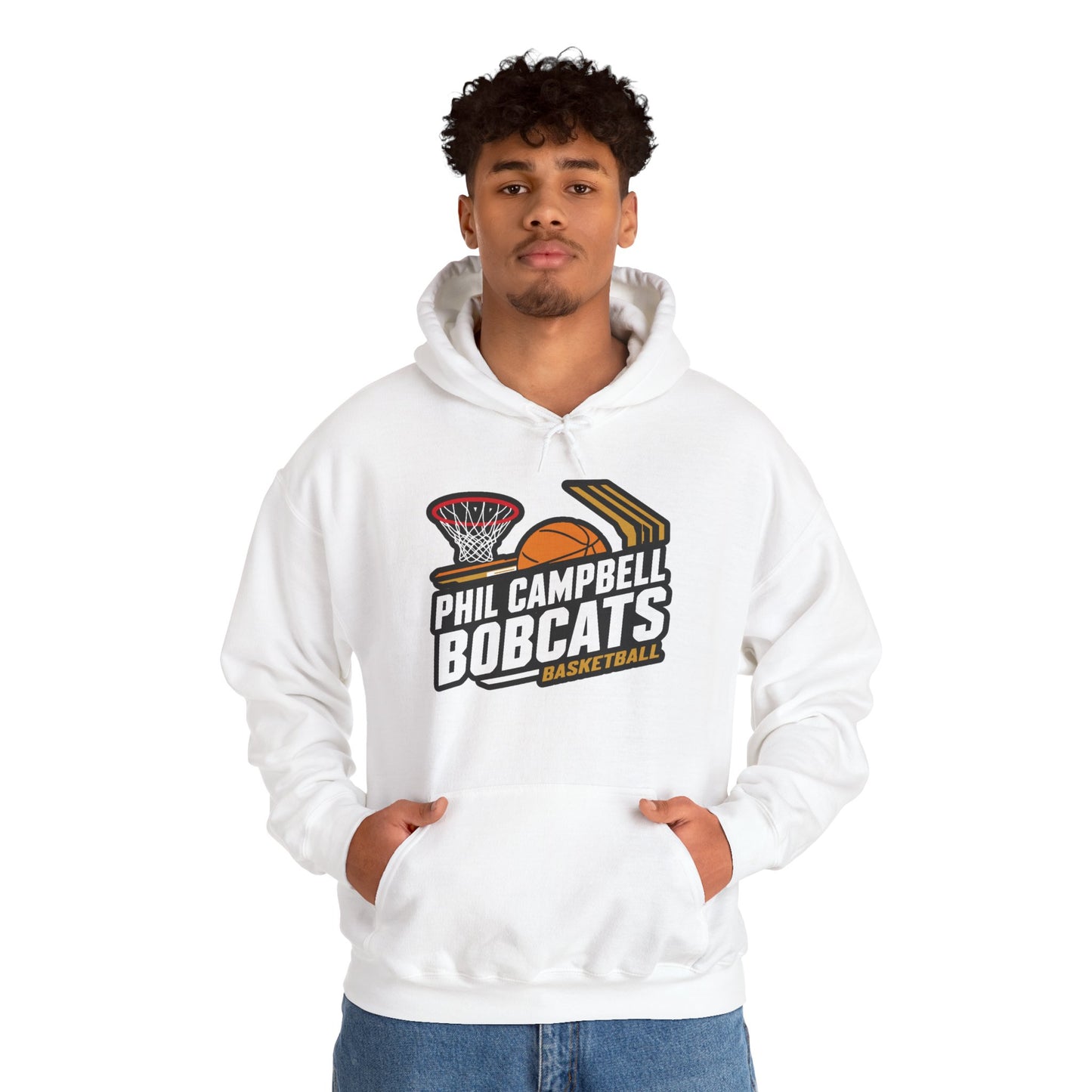 Adult Hoodie Sweatshirt \ Phil Campbell Bobcats Basketball \ PCBBK1