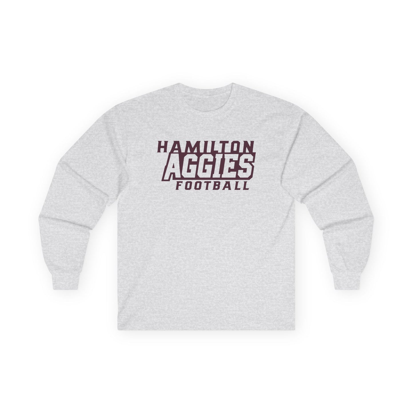 Adult Long Sleeve Tee \ Hamilton Aggies Football \ HAF1