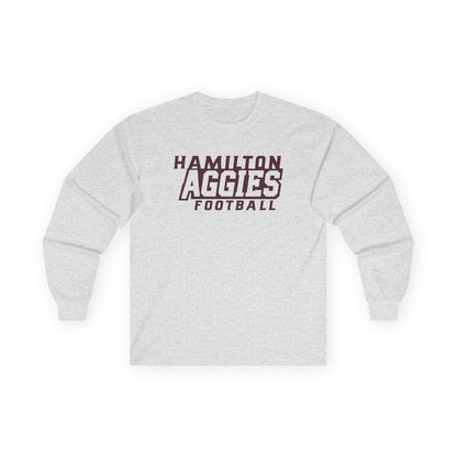 Adult Long Sleeve Tee \ Hamilton Aggies Football \ HAF1