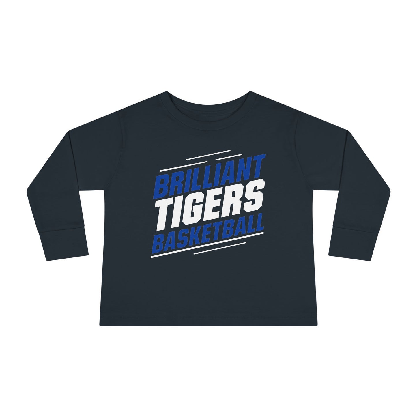 Toddler Long Sleeve Tee \ Brilliant Tigers Basketball \ BTBK2