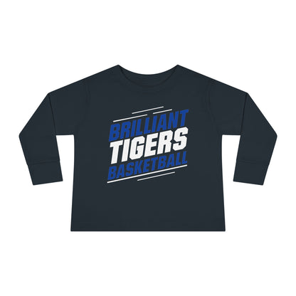 Toddler Long Sleeve Tee \ Brilliant Tigers Basketball \ BTBK2