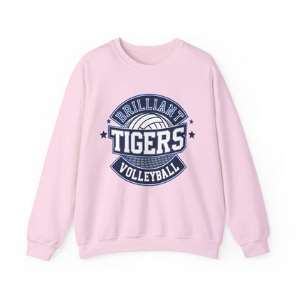 Adult Crewneck Sweatshirt \ Brilliant Tigers Volleyball \ BTV1