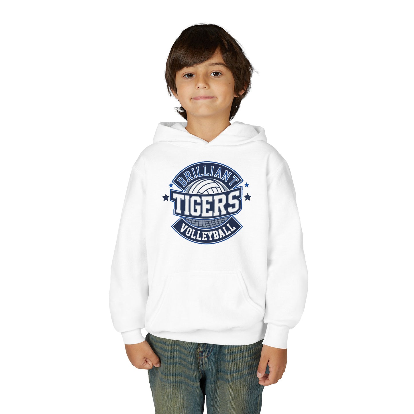 Youth Hoodie Sweatshirt \ Brilliant Tigers Volleyball \ BTV1