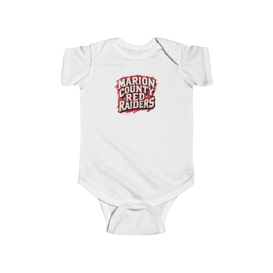 Short Sleeve Baby Bodysuit \ Marion County Red Raiders \ MC1