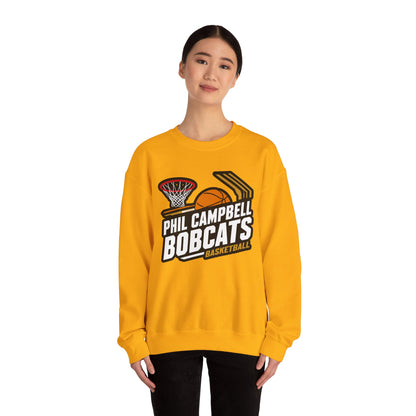 Adult Crewneck Sweatshirt \ Phil Campbell Bobcats Basketball \ PCBBK1