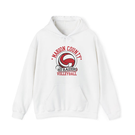 Adult Hoodie Sweatshirt \ Marion County Red Raiders Volleyball \ MCV1